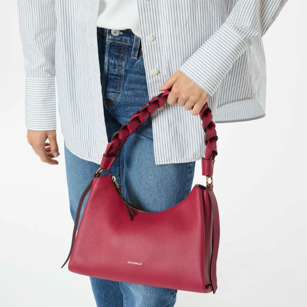 Borsa Donna a Spalla COCCINELLE in Pelle linea Boheme Small colore Cuir - Noir