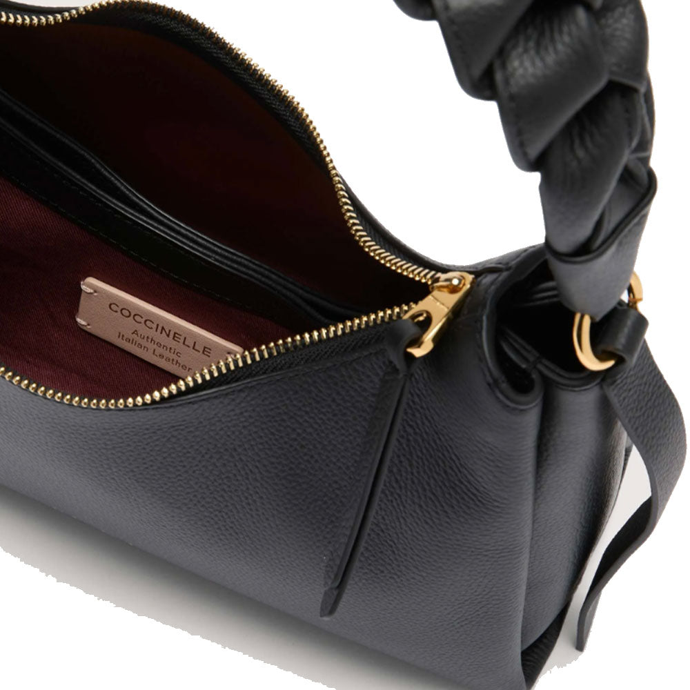 Borsa Donna a Spalla COCCINELLE in Pelle linea Boheme Small colore Noir - Cuir