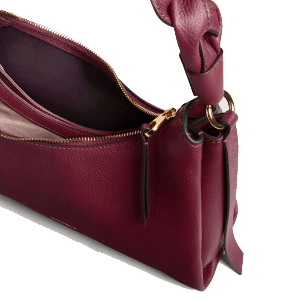 Borsa Donna a Spalla COCCINELLE in Pelle linea Boheme Small colore Ribes - Prune