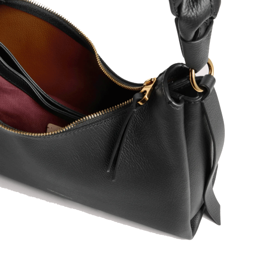 Borsa Donna a Spalla COCCINELLE in Pelle linea Boheme Small colore Noir - Cognac