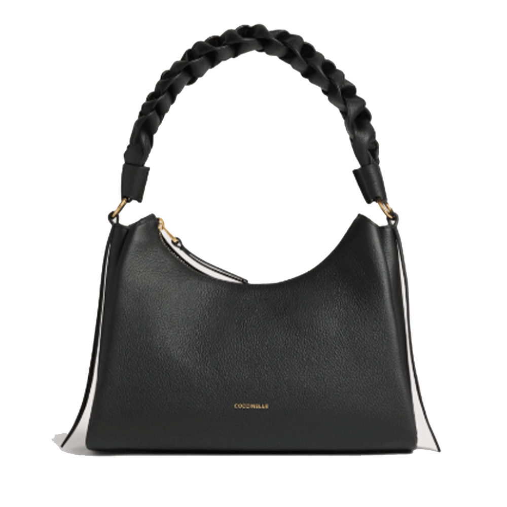 Borsa Donna a Spalla COCCINELLE in Pelle linea Boheme Small colore Noir - Cognac