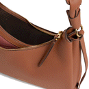 Damen-Schultertasche COCCINELLE Modell Boheme Small aus Leder in Cognac-Noir