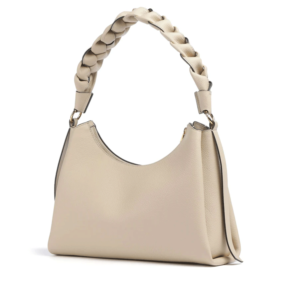Borsa Donna a Spalla COCCINELLE in Pelle linea Boheme Small colore Sandshell - Seagrass