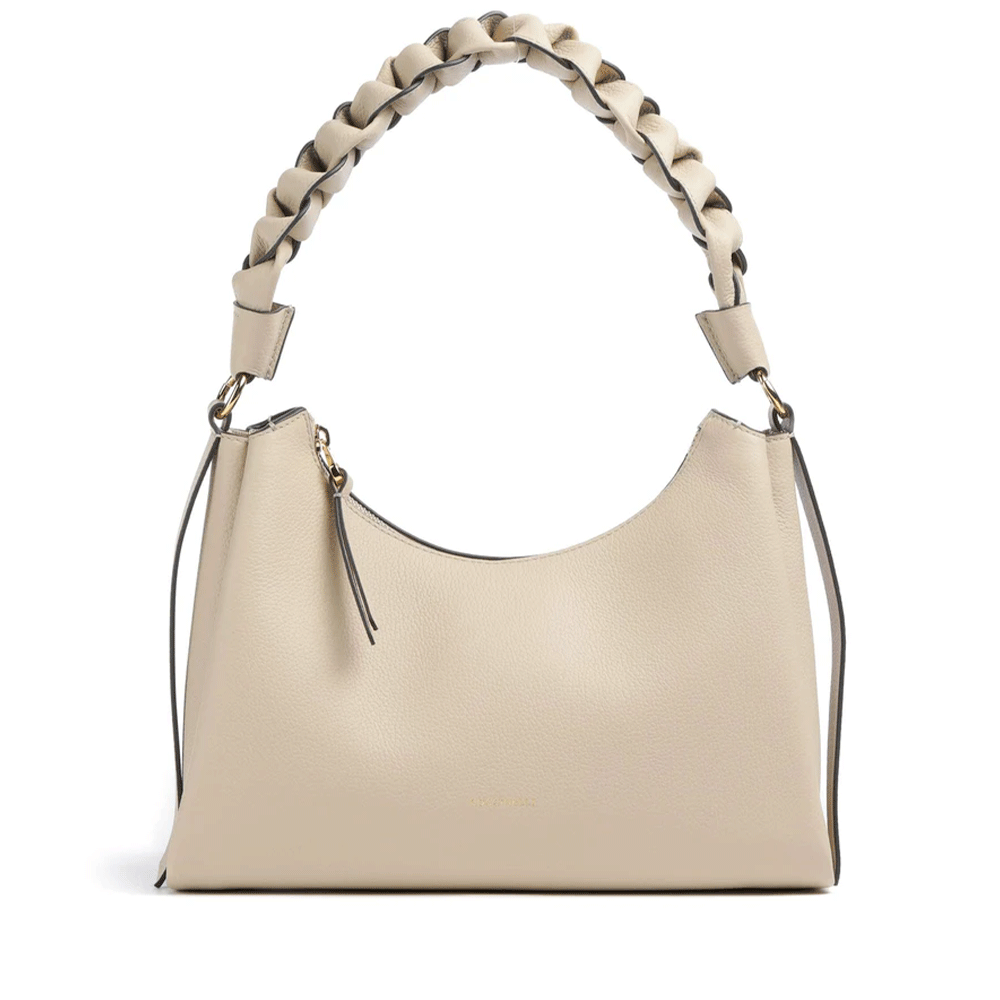 Borsa Donna a Spalla COCCINELLE in Pelle linea Boheme Small colore Sandshell - Seagrass