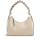 Damen-Schultertasche COCCINELLE Modell Boheme Small aus Leder in Sandshell-Seagrass