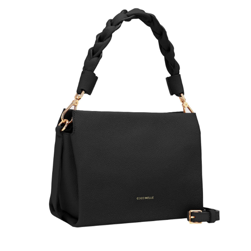 COCCINELLE Damenhandtasche aus Leder Boheme Medium Linie Farbe Noir - Brule