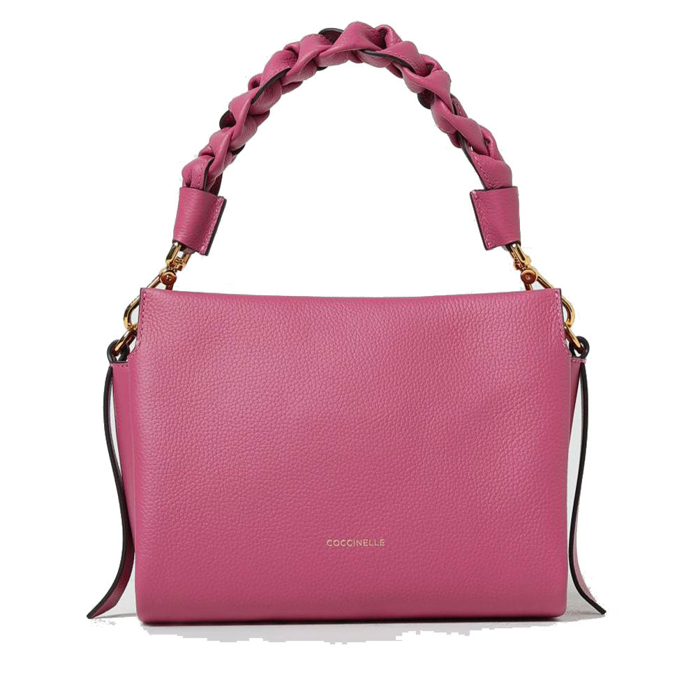 Borsa Donna a Mano COCCINELLE linea Boheme Small in Pelle Pulp Pink - Garnet Red