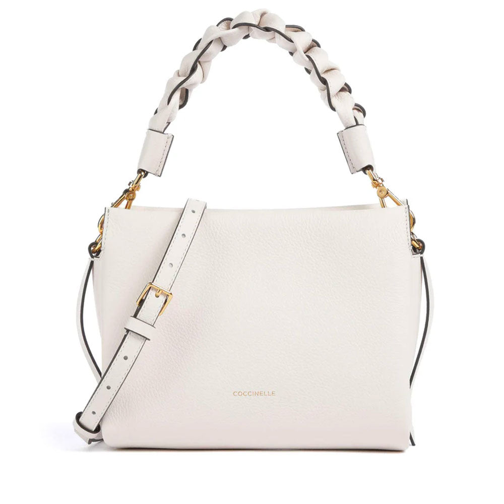 Borsa Donna a Mano COCCINELLE linea Boheme Small in Pelle Blanco - Skin