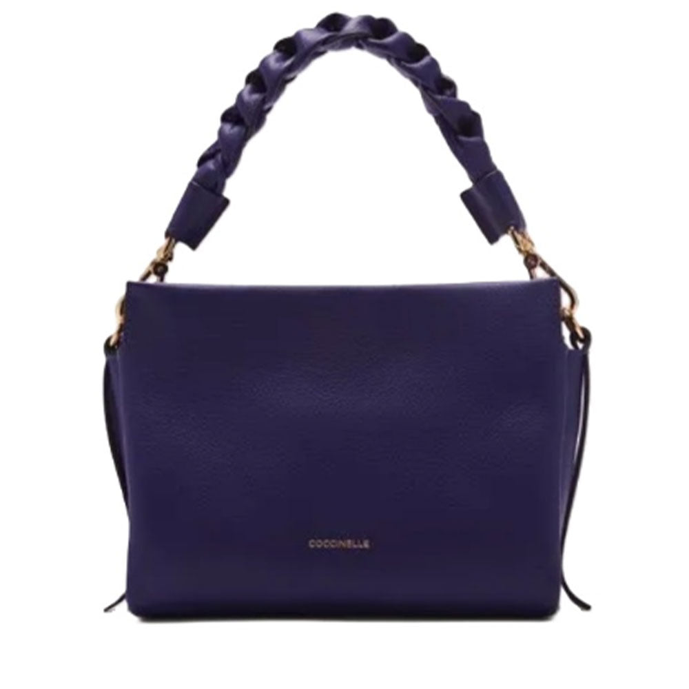 Borsa Donna a Mano COCCINELLE linea Boheme Small in Pelle Royal Blue - Fondant Brown