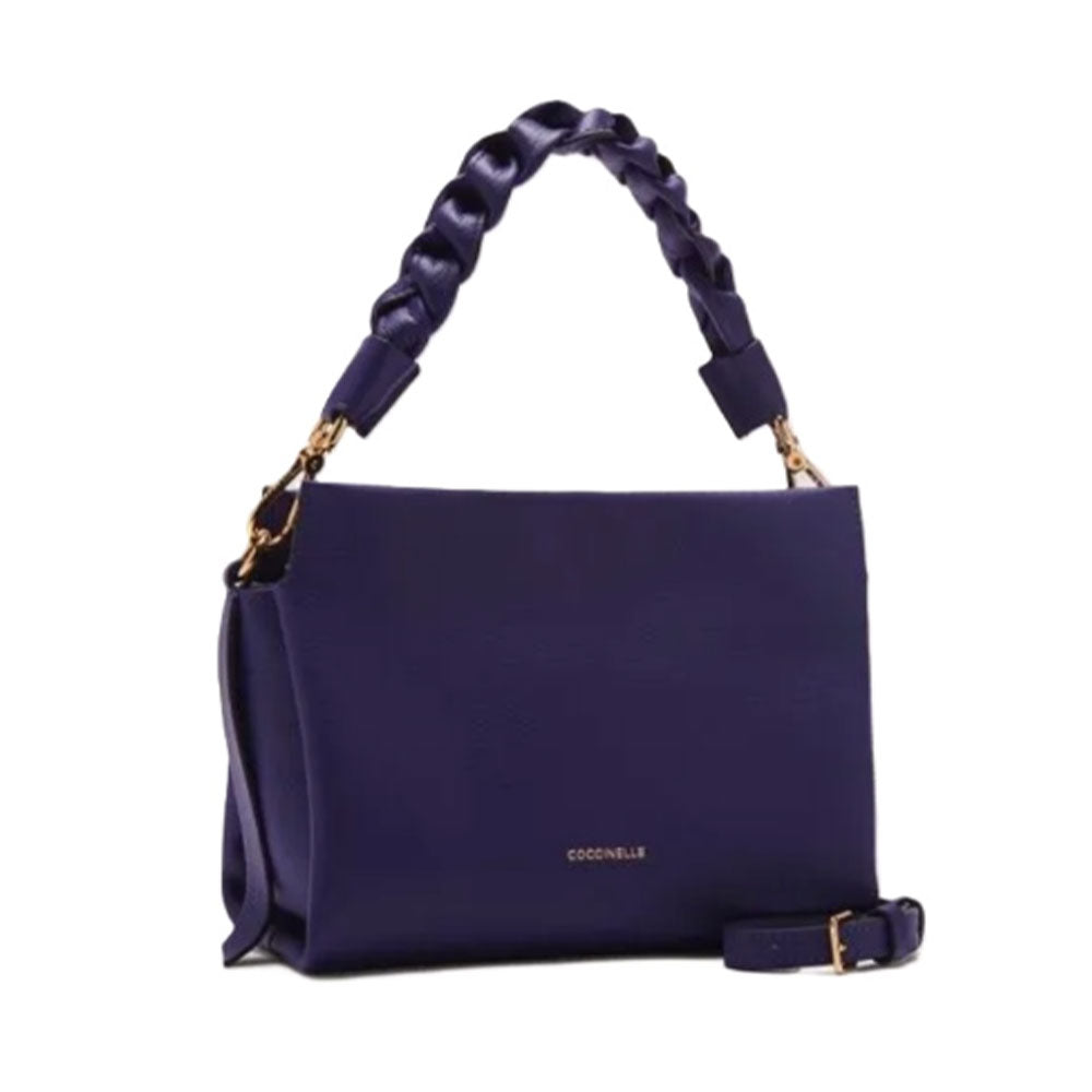 Borsa Donna a Mano COCCINELLE linea Boheme Small in Pelle Royal Blue - Fondant Brown