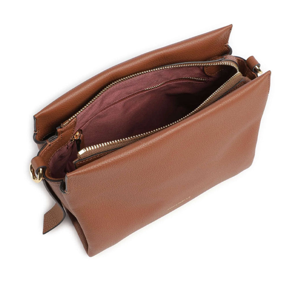 Borsa Donna a Mano COCCINELLE linea Boheme Small in Pelle Cognac - Nero