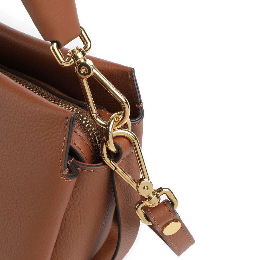 Borsa Donna a Mano COCCINELLE linea Boheme Small in Pelle Cognac - Nero