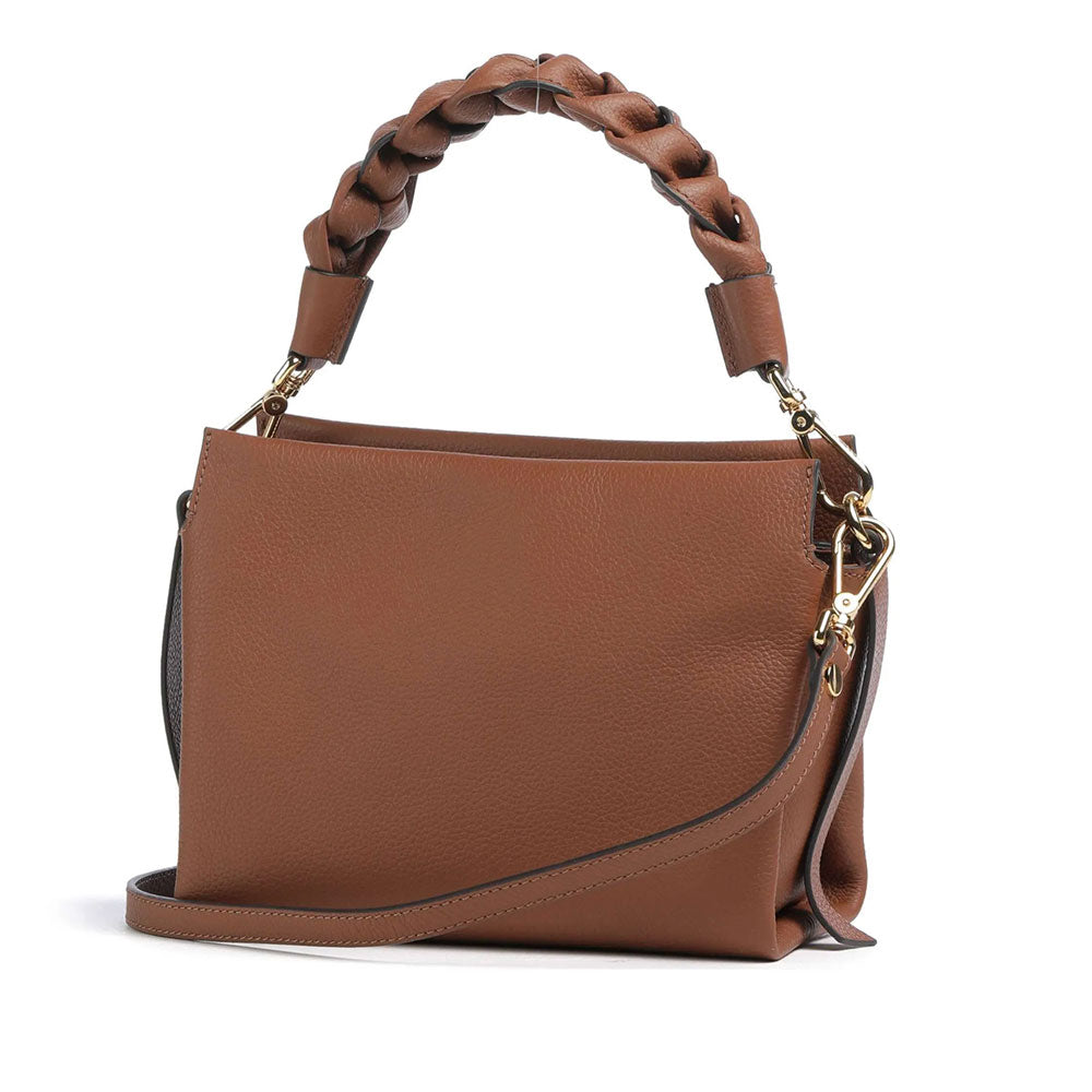 Borsa Donna a Mano COCCINELLE linea Boheme Small in Pelle Cognac - Nero