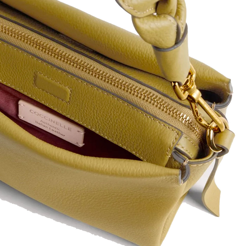 Borsa Donna a Mano COCCINELLE linea Boheme Small in Pelle Seagrass - Sandshell