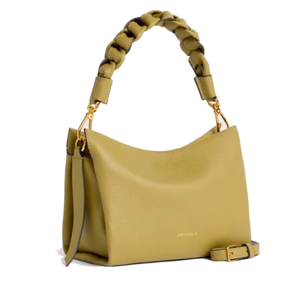 Borsa Donna a Mano COCCINELLE linea Boheme Small in Pelle Seagrass - Sandshell