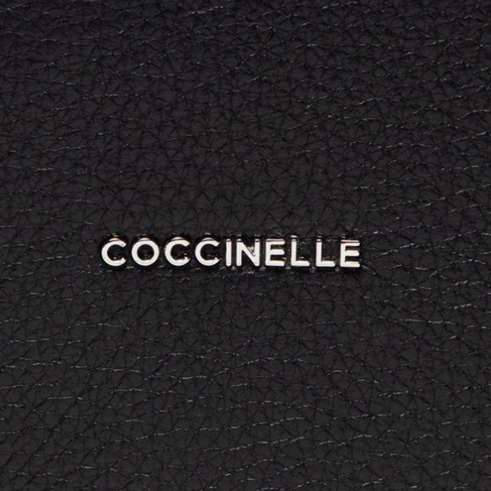 COCCINELLE Damen-Umhängetasche aus Leder, Maelody-Linie, Farbe Schwarz – E1M5F130102