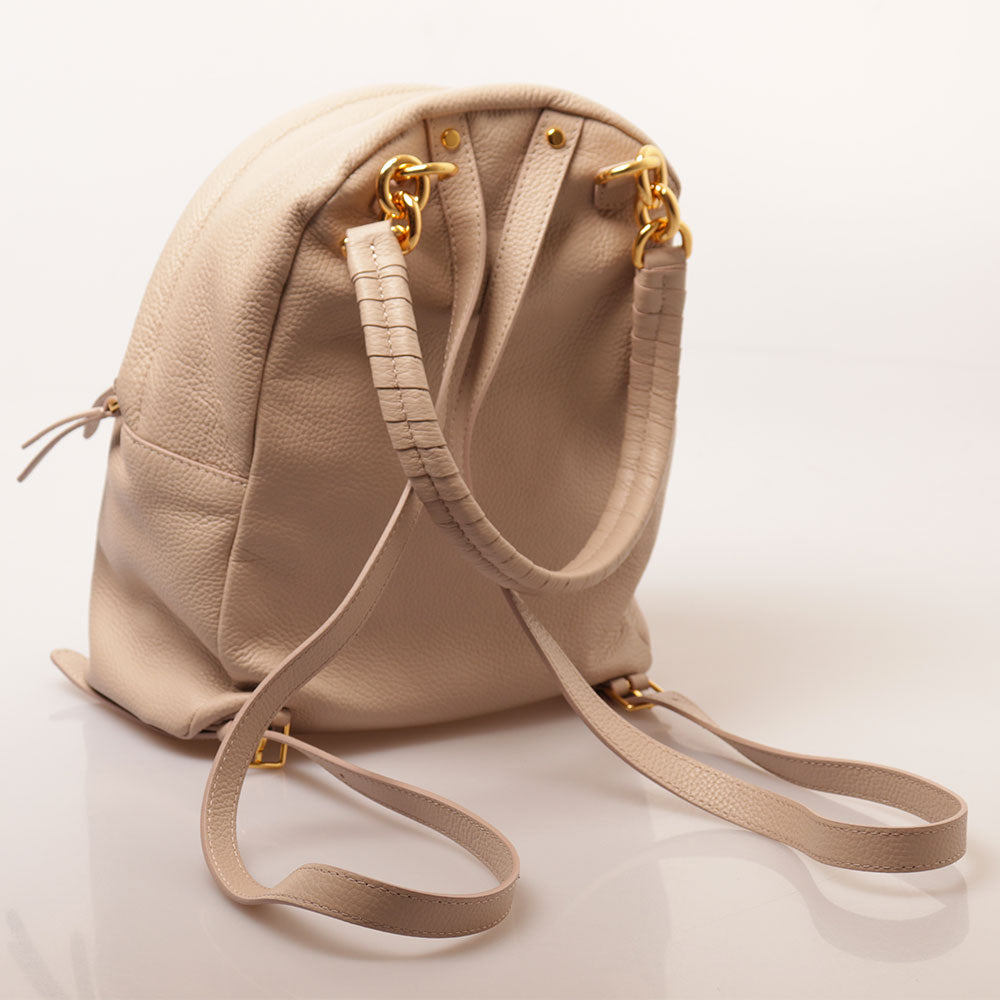 COCCINELLE Damen-Rucksack der Maelody-Linie aus Leder in Puderrosa