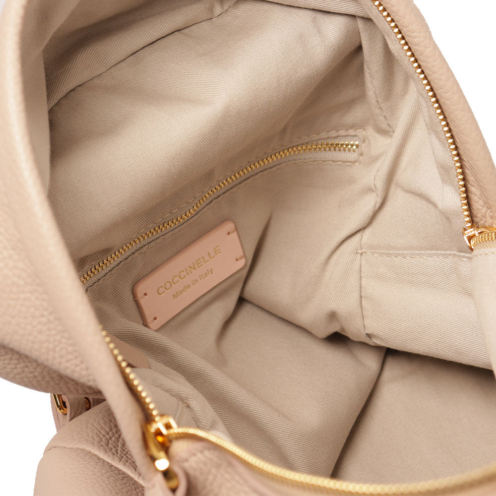 COCCINELLE Damen-Rucksack der Maelody-Linie aus Leder in Puderrosa