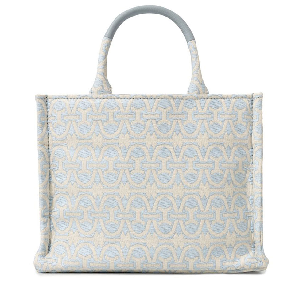 Borsa Donna a Mano COCCINELLE in Tessuto e Pelle Linea Never Without Bag Multi Blanco Misura Piccola