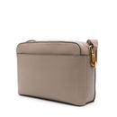 COCCINELLE Damen-Umhängetasche aus Leder der Linie Liya, Farbe Warm Taupe - Rosette