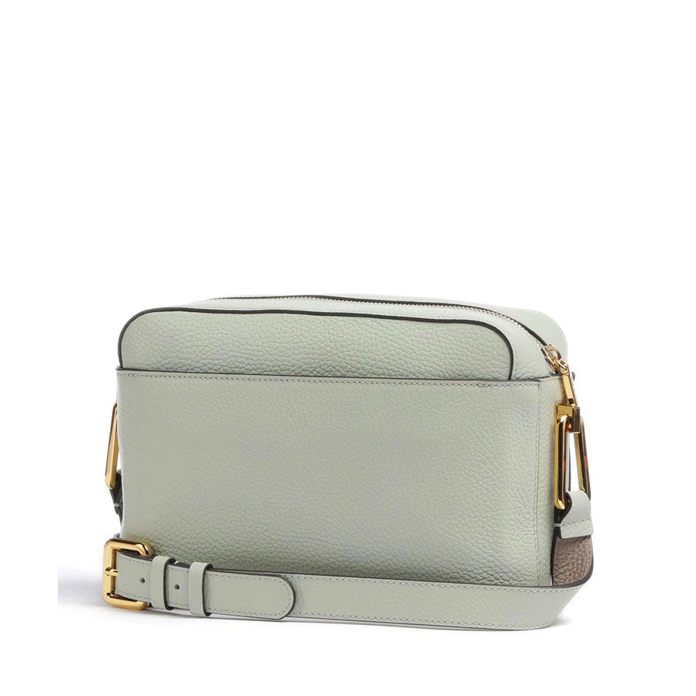 Borsa Donna a Tracolla COCCINELLE in Pelle linea Liya colore Celadon Green - Warm Taupe