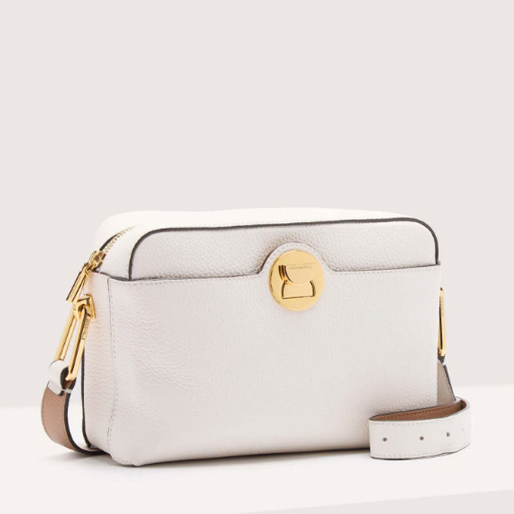 Borsa Donna a Tracolla COCCINELLE in Pelle linea Liya colore Blanco - Skin