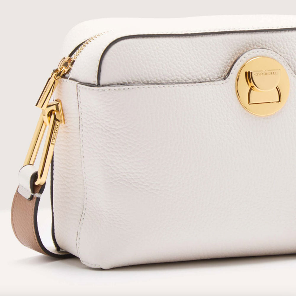 Borsa Donna a Tracolla COCCINELLE in Pelle linea Liya colore Blanco - Skin