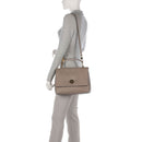 Borsa Donna a Mano COCCINELLE in Pelle linea Liya colore Warm Taupe - Rosette