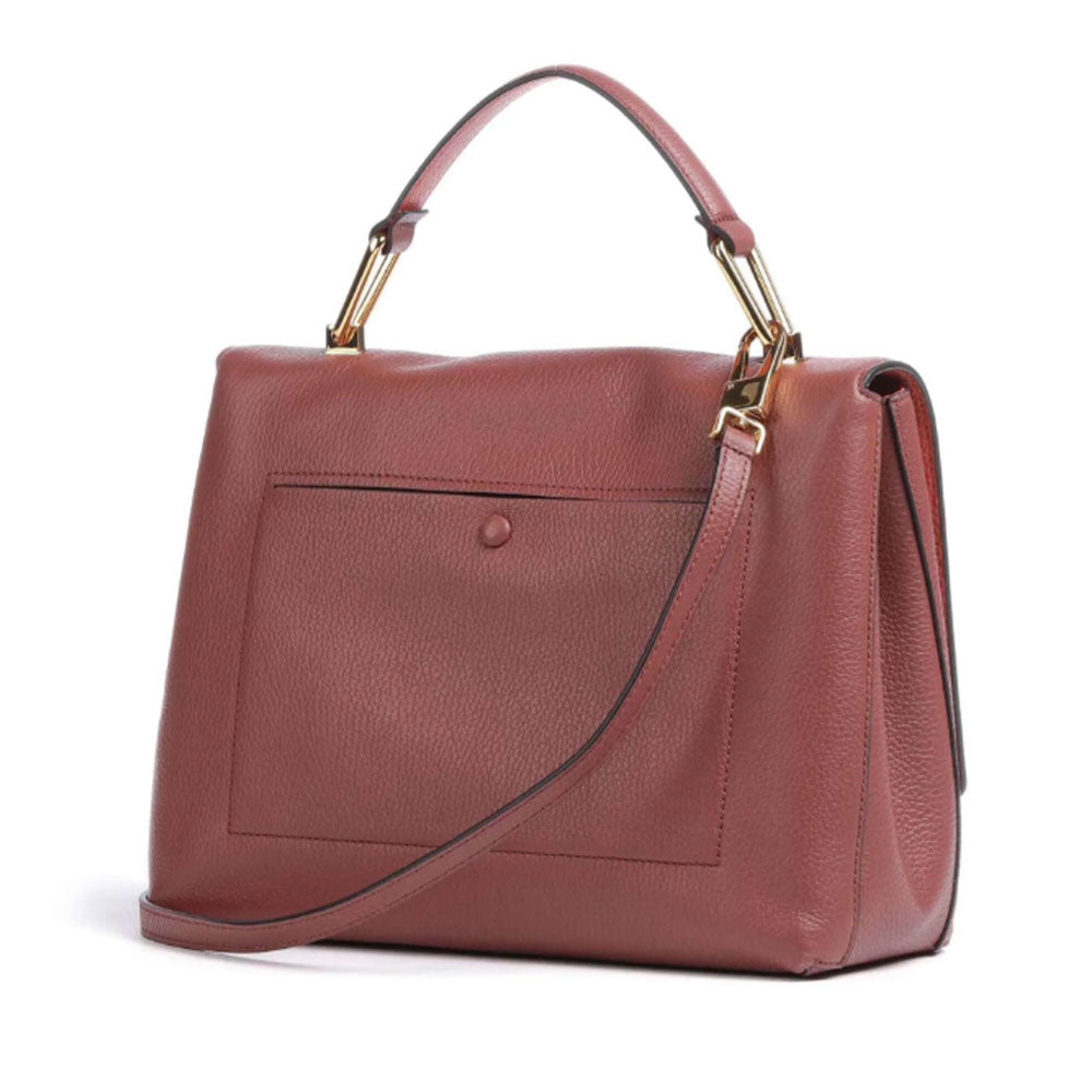 Borsa Donna a Mano COCCINELLE in Pelle linea Liya colore Brandy - Grenadine Red