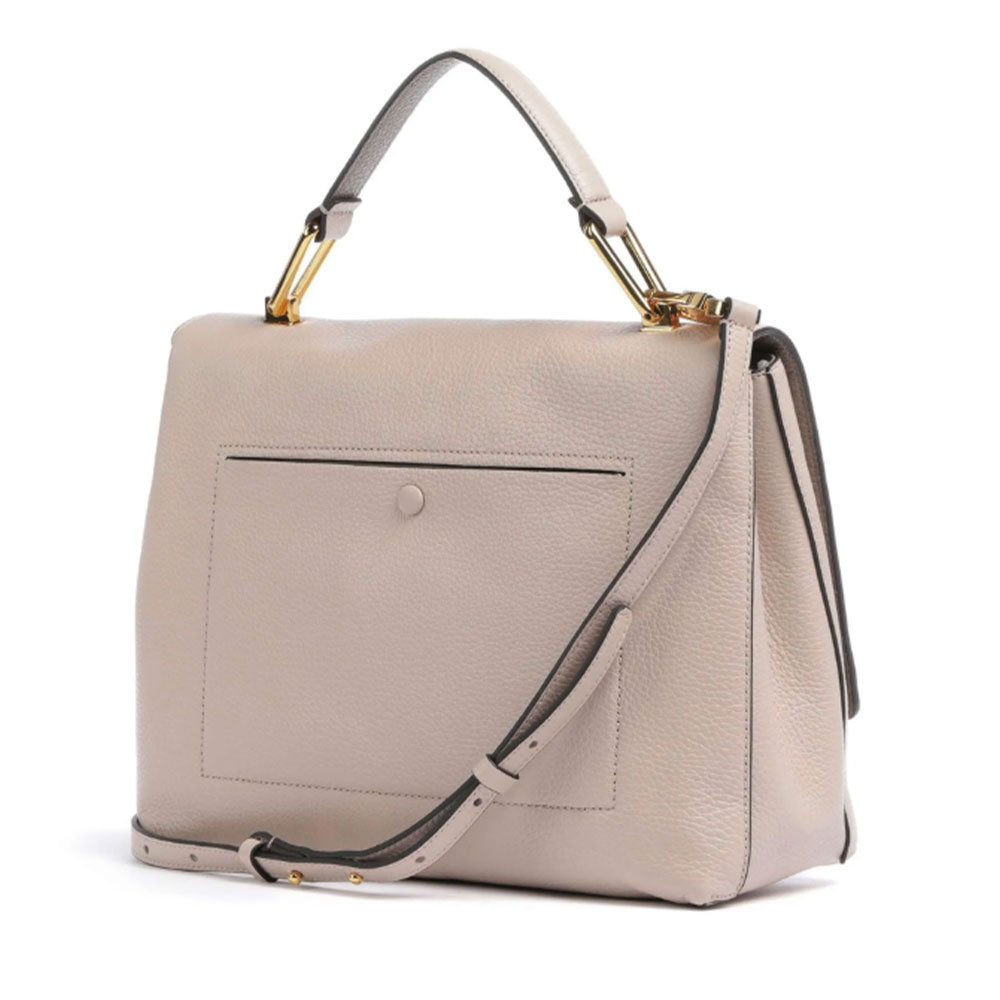 Borsa Donna a Mano COCCINELLE in Pelle linea Liya colore Rosette - Warm Taupe
