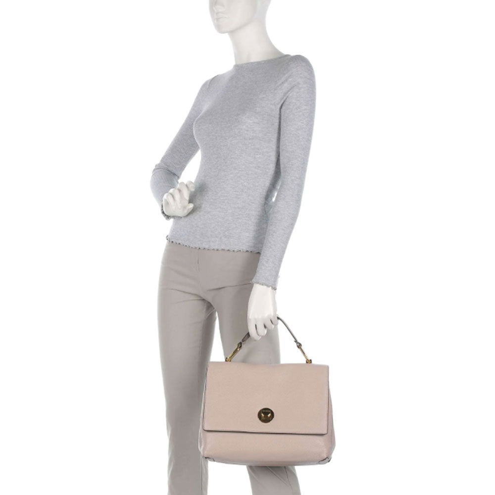 Borsa Donna a Mano COCCINELLE in Pelle linea Liya colore Rosette - Warm Taupe
