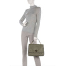 Borsa Donna a Mano COCCINELLE in Pelle linea Liya colore Laurel Green - Fondant Brown