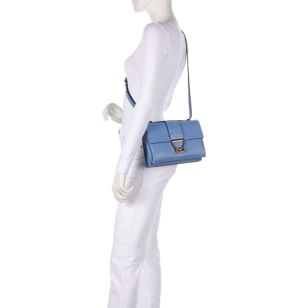 Borsa Donna a Tracolla COCCINELLE in Pelle Linea Arlettis colore Azul