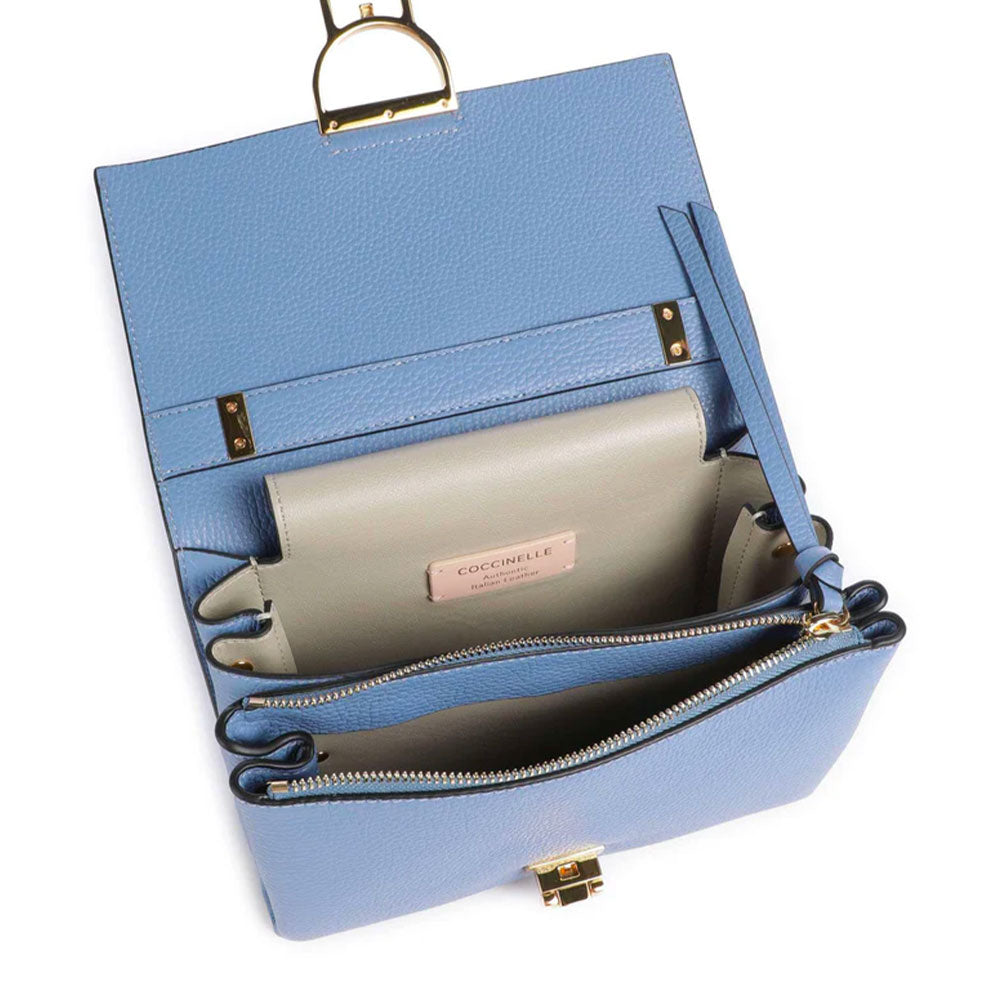 Borsa Donna a Tracolla COCCINELLE in Pelle Linea Arlettis colore Azul