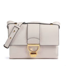 COCCINELLE Damen Leder Schultertasche, Arlettis Linie, Lammfell Weiß Farbe