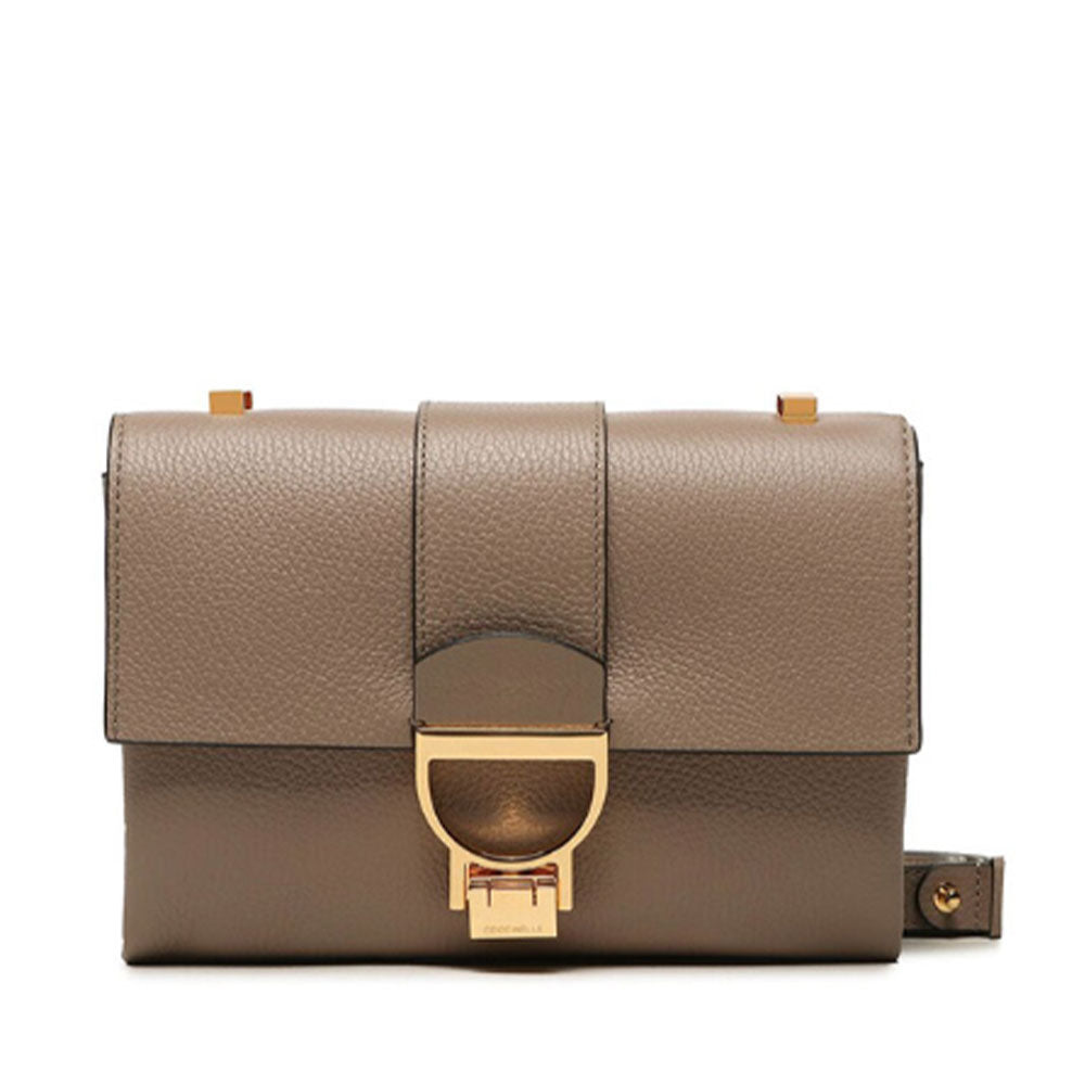 COCCINELLE Damen-Umhängetasche aus Leder der Arlettis-Linie in der Farbe Warm Taupe