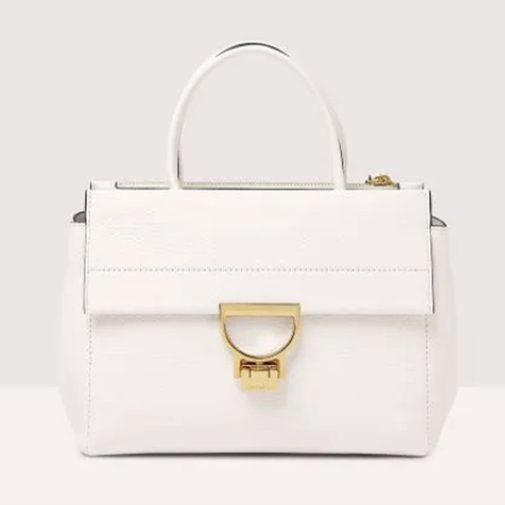 COCCINELLE Damen Handtasche aus Leder Arlettis Medium Line Farbe Coconut Milk