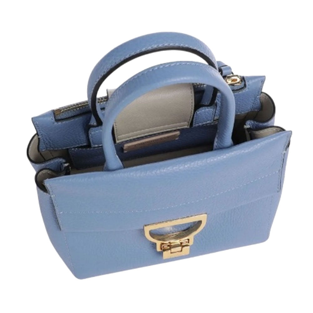 COCCINELLE Damenhandtasche aus Leder Arlettis Line Farbe Azul Kleine Größe