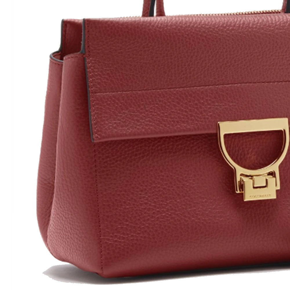 COCCINELLE Damenhandtasche aus Leder Arlettis Line Brandy Farbe Kleine Größe