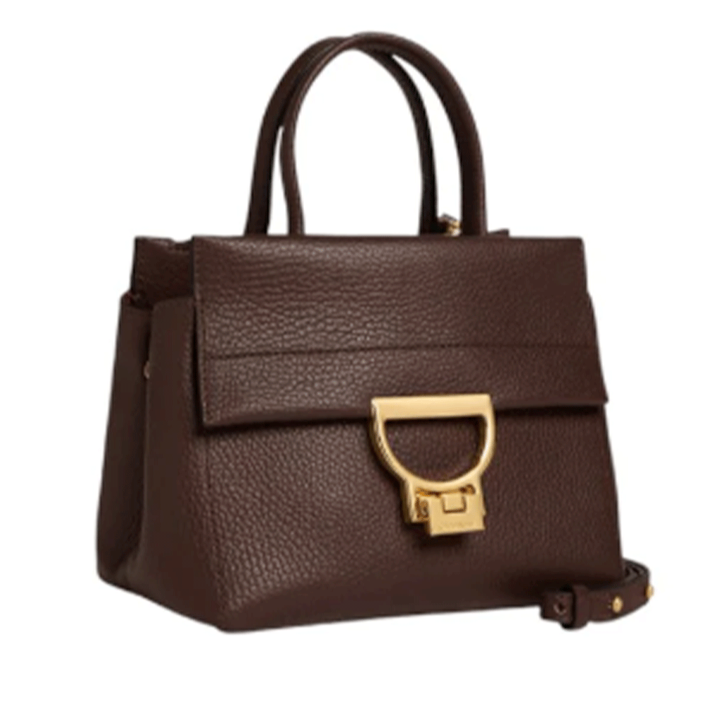 Borsa Donna a Mano COCCINELLE in Pelle linea Arlettis Colore Brunette Misura Piccola