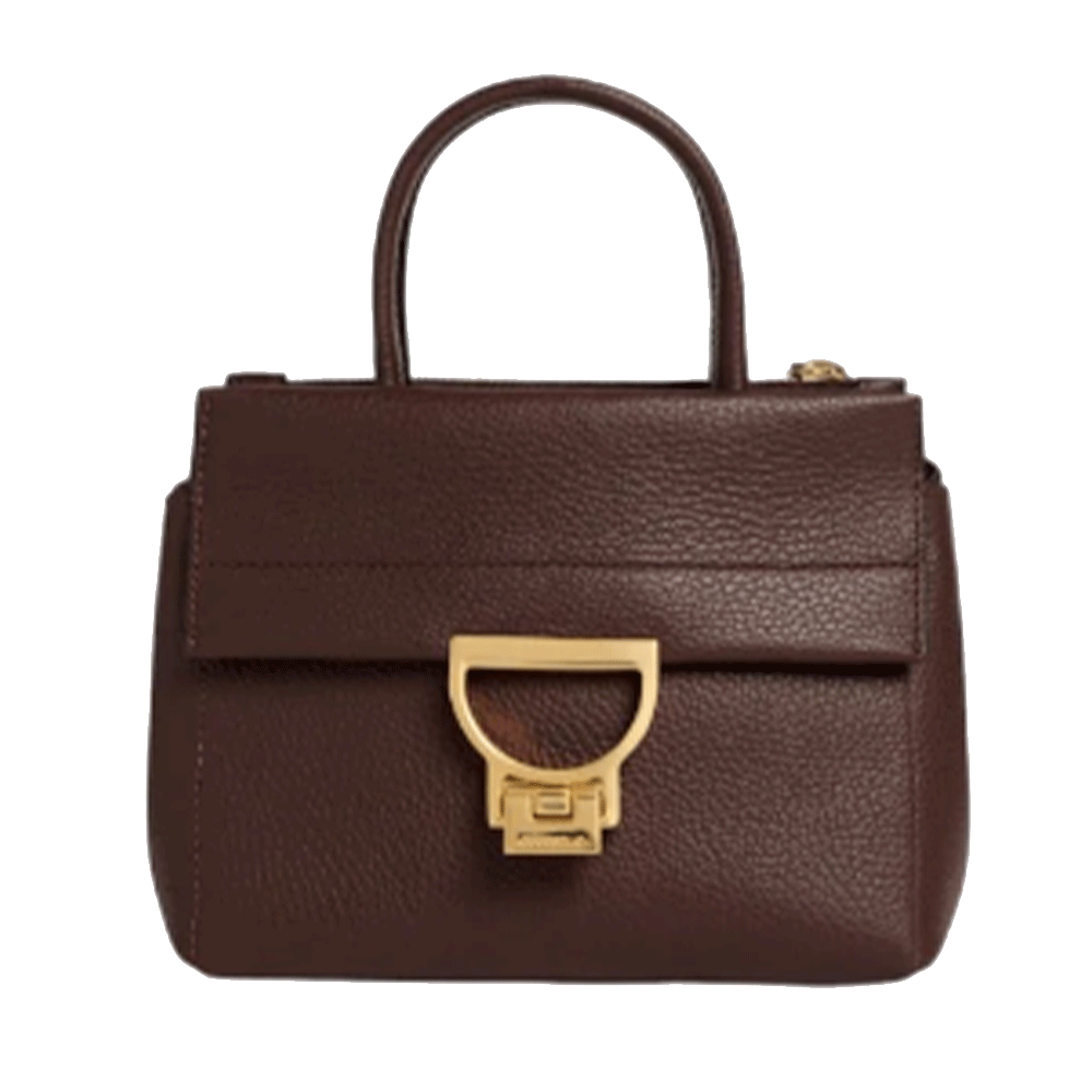 Borsa Donna a Mano COCCINELLE in Pelle linea Arlettis Colore Brunette Misura Piccola