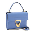 COCCINELLE Damen Handtasche mit Schultergurt aus Leder Arlettis Mini Line Farbe Azul
