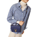 Borsa Donna a Mano con Tracolla COCCINELLE in Pelle Linea Arlettis Mini colore Royal Blue