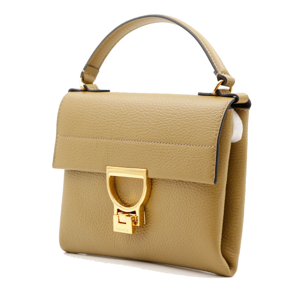 Damen-Henkeltasche mit Umhängeriemen COCCINELLE aus Leder Modell Arlettis Mini in Seagrass