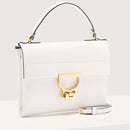 COCCINELLE Damen Handtasche mit Schultergurt aus Leder Arlettis Mini Line in Weiß