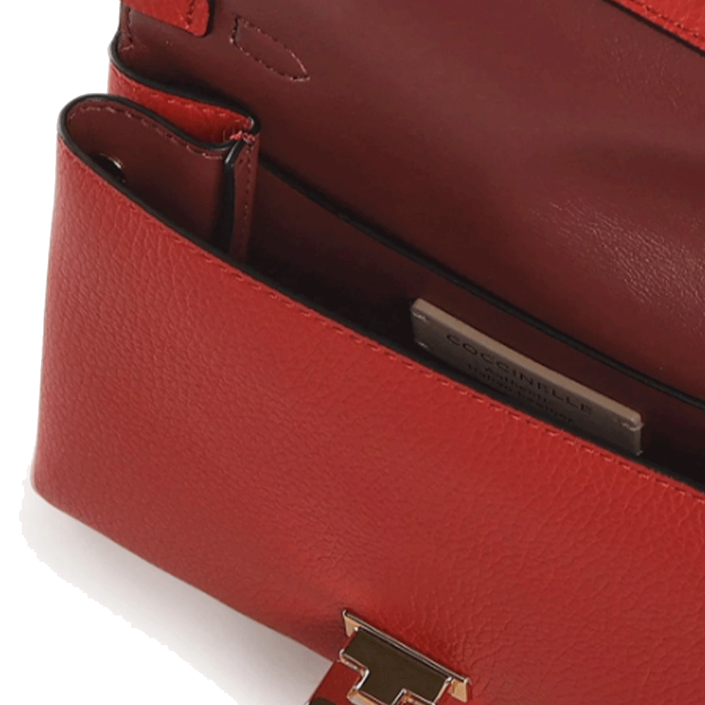 Damen-Henkeltasche mit Umhängeriemen COCCINELLE Modell Arlettis Mini aus Leder in Scarlet