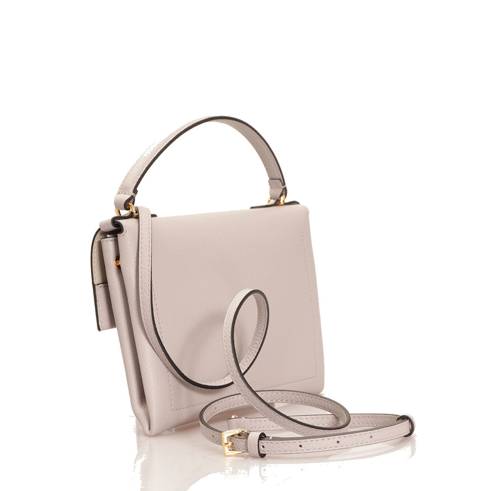 Borsa Donna a Mano con Tracolla COCCINELLE in Pelle Linea Arlettis Mini colore Light Grey