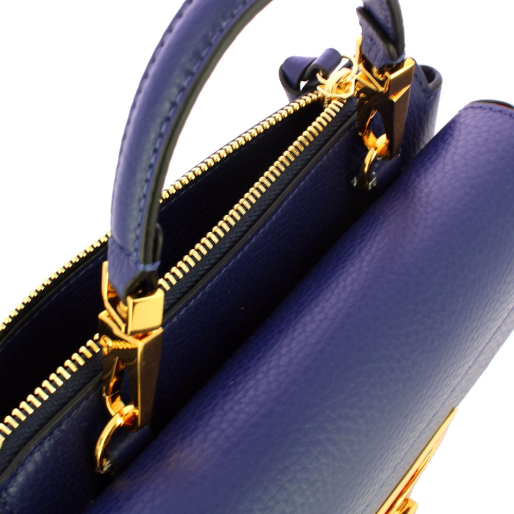 COCCINELLE Arlettis Damen Handtasche mit Schultergurt aus königsblauem Leder