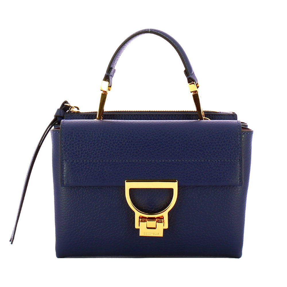 Borsa Donna a Mano con Tracolla COCCINELLE Linea Arlettis in Pelle colore Royal Blue