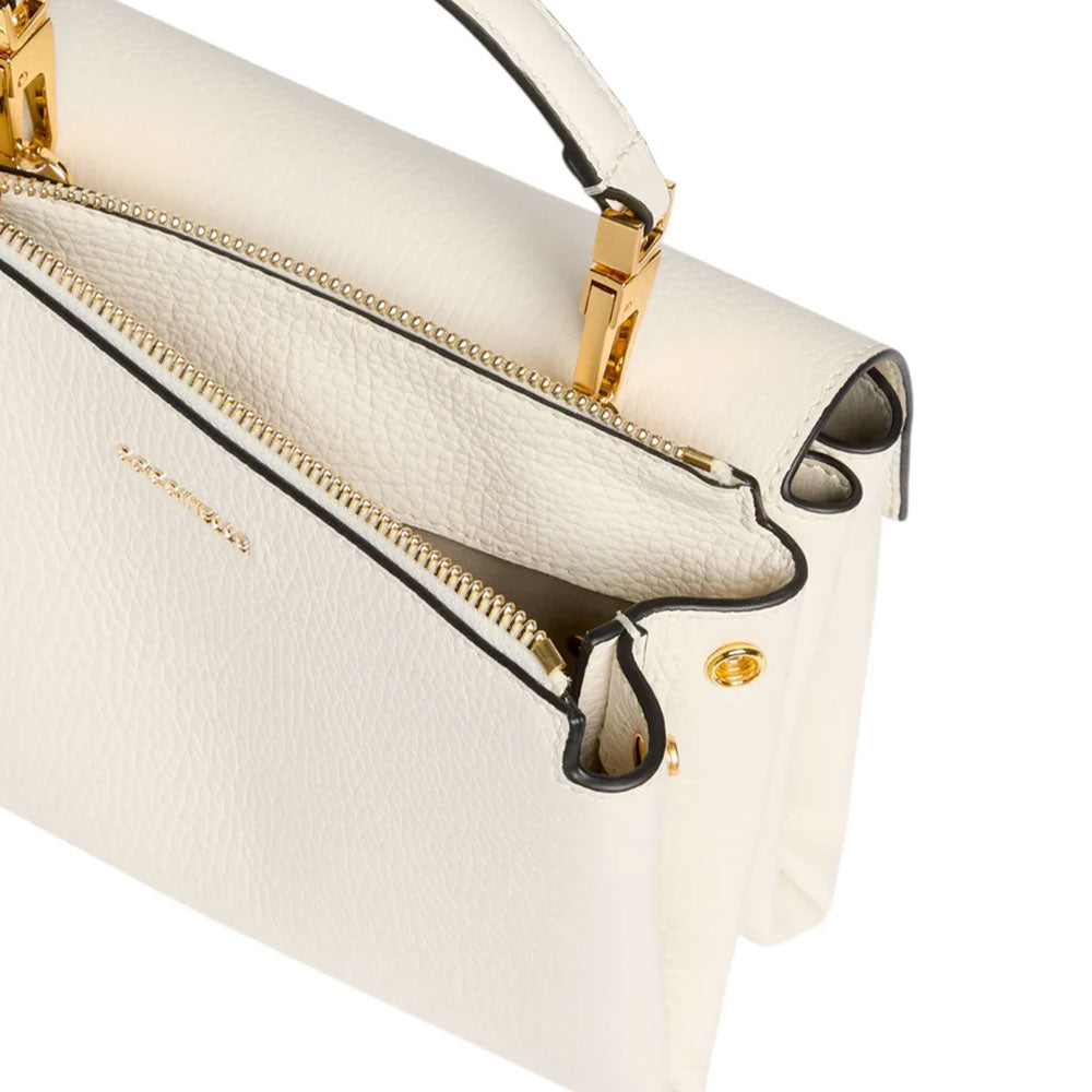Damen-Henkeltasche mit Umhängeriemen COCCINELLE Modell Arlettis aus Leder in Perlmutt
